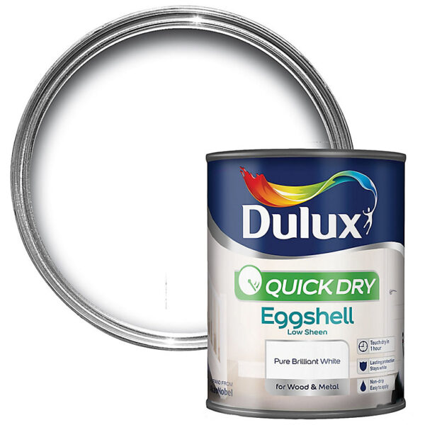 Dulux QuickDry white Eggshell 0.75L